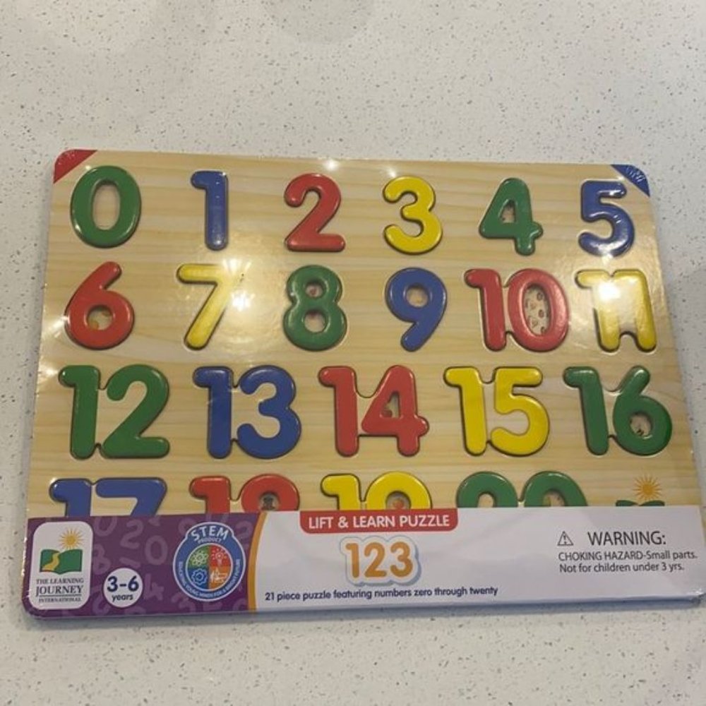 Wooden number puzzle brand new in package